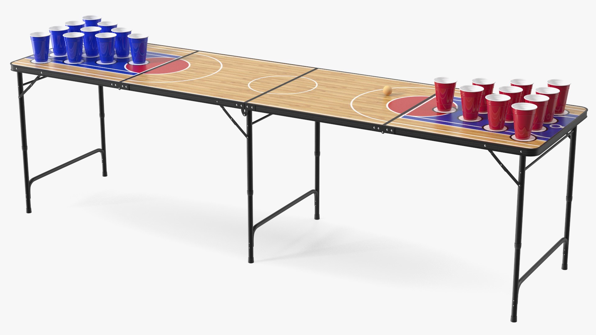 3D model Cup Pong Foldable Table TurboSquid 1792867