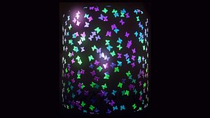 3D Butterfly Glitter Substance PBR material and textures model