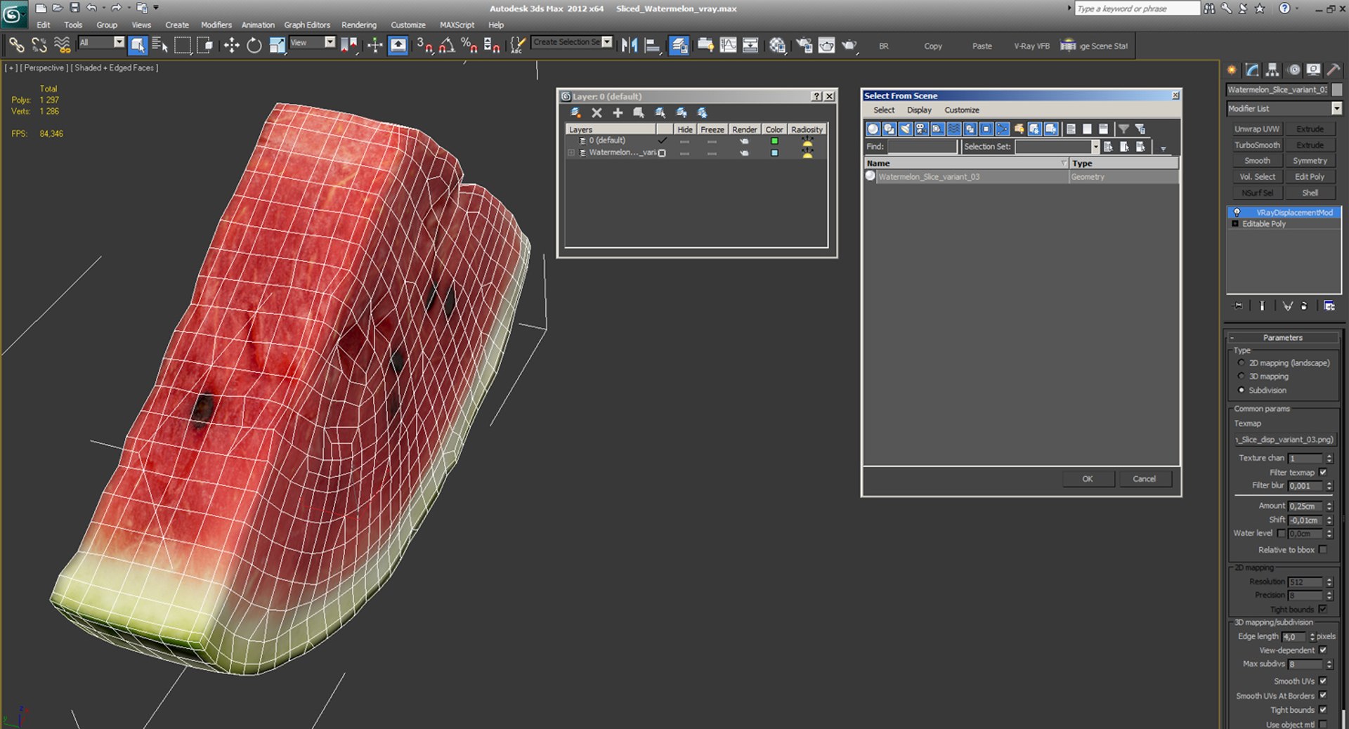 Sliced Watermelon Model - TurboSquid 1199542