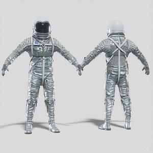 NASA Mercury Navy Mark IV Spacesuit Rigged model