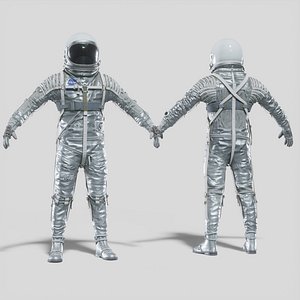 NASA Mercury Navy Mark IV Spacesuit Rigged