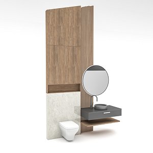 The modern toilet sink Low-poly 3D model 3D model