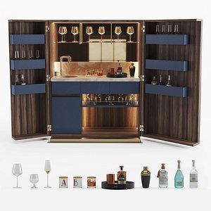 Inedito Asnaghi Page Bar Cabinet