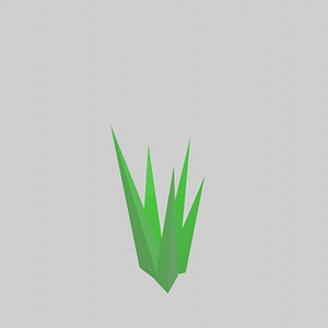 3D Low poly grass model model