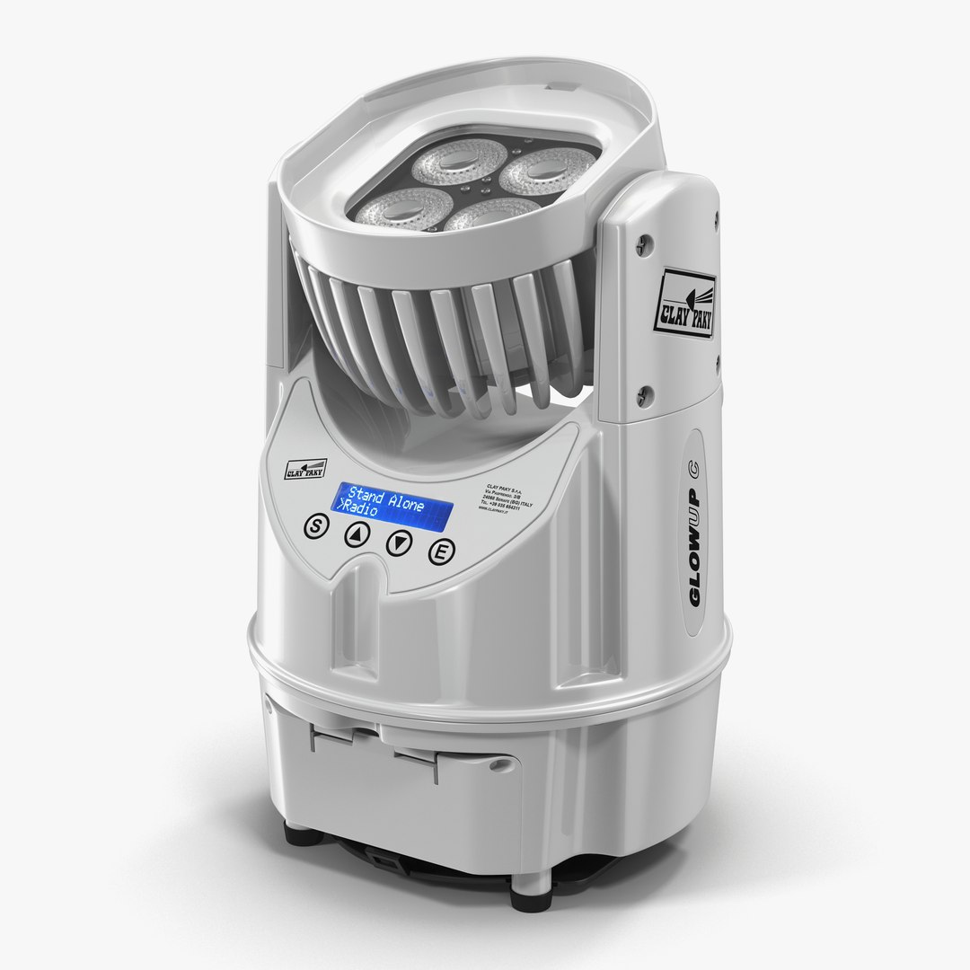 Portable Luminaire Clay Paky Glow Up White 3D model preview