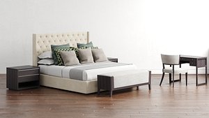 master bedroom suite bed 3D model