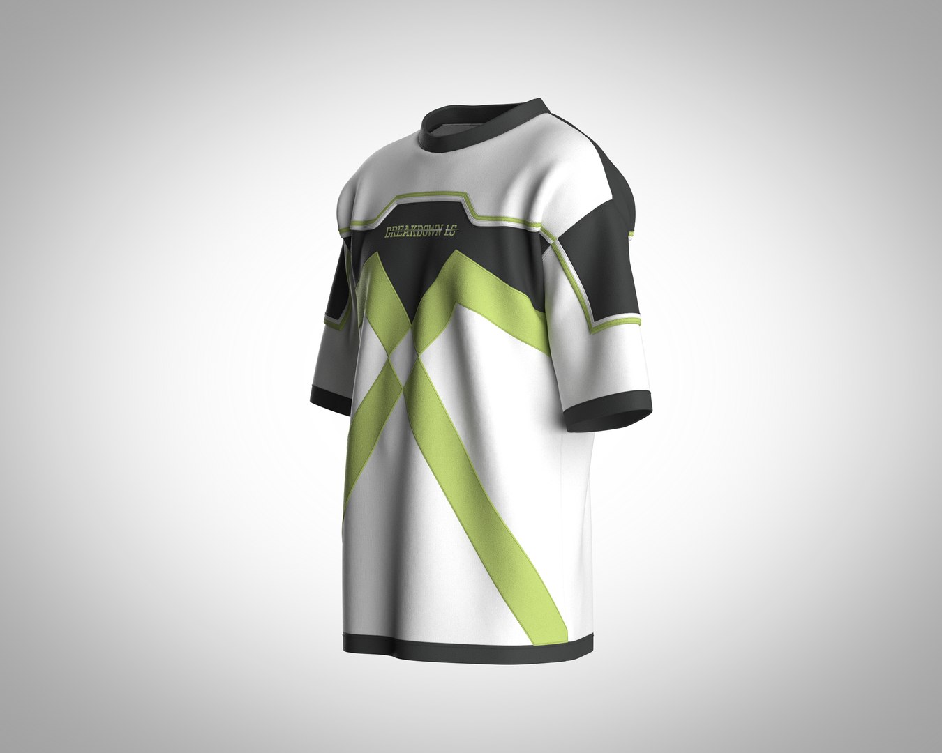 Mens T-shirt With Color Blocking And Breakdown 1 5 Graphic 3D Model ...