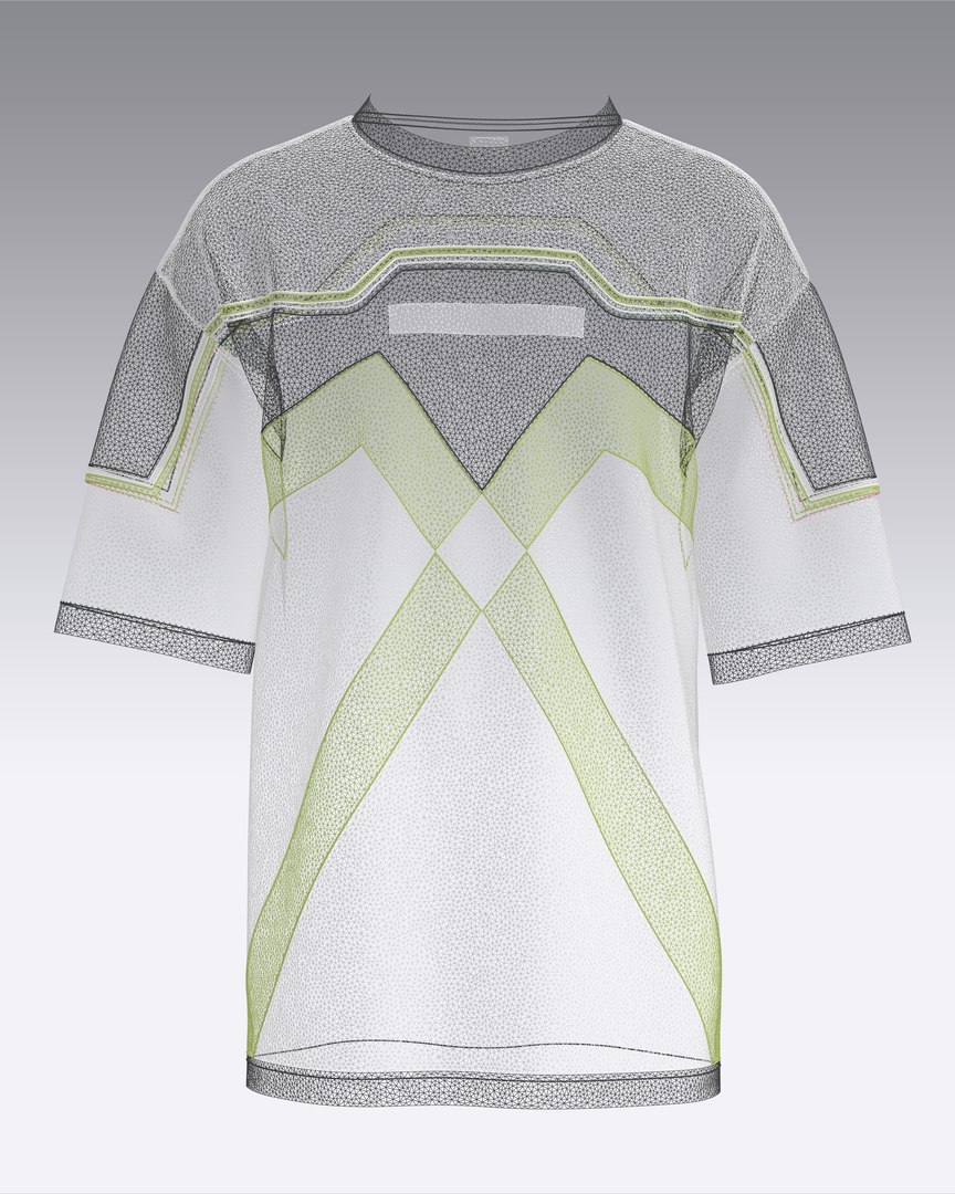 Mens T-shirt With Color Blocking And Breakdown 1 5 Graphic 3D Model ...