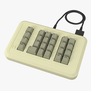 3d model apple iie numeric keypad