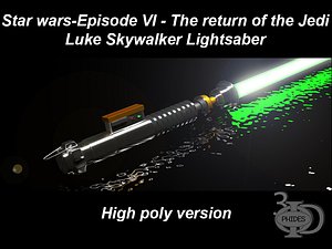 Luke's Lightsaber (high poly version)