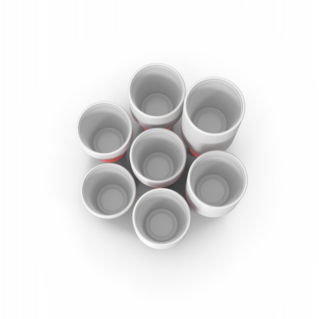 Stack Of Red Plastic Cups 3D Model - TurboSquid 1912930