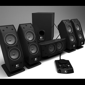 3dsmax logitech 5 1 speaker