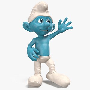 Cartoon Smurf Rigged 3D model