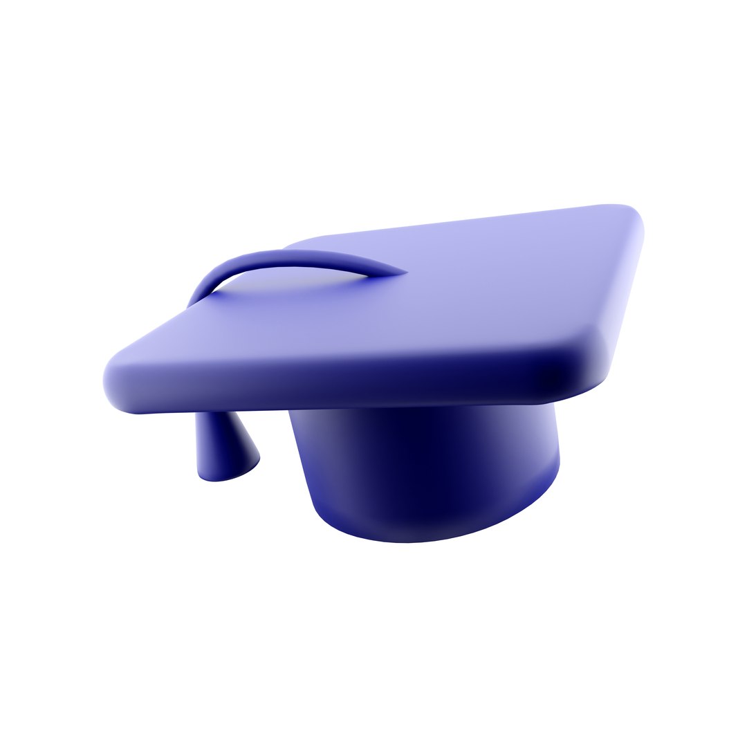 graduation cap icon 3D model https://p.turbosquid.com/ts-thumb/Qd/UxFSl9/xG/camera.480copy/jpg/1683104293/1920x1080/fit_q87/c058c716ca62050a6816c807b3de3b1e71407f35/camera.480copy.jpg