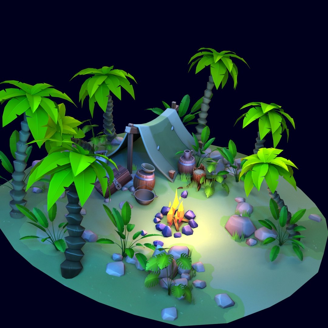 Stylized set model - TurboSquid 1625275