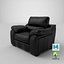 Sedia in pelle nera