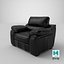 Sedia in pelle nera