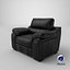 Sedia in pelle nera