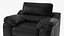 Sedia in pelle nera