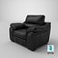Sedia in pelle nera
