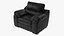 Sedia in pelle nera