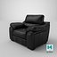 Sedia in pelle nera