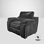 Sedia in pelle nera