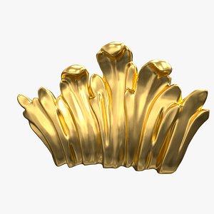 Plaster Decorative Bow DS356 3D model