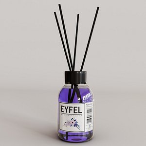 Eyfel Perfume Reed Diffuser Purple Violet 3D model