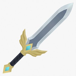 3D model Stylized Sword - Low Poly