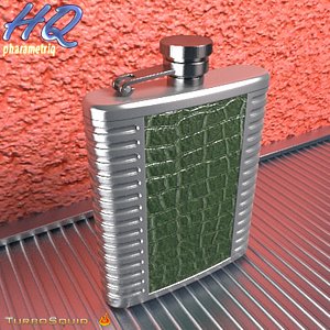hip flask 06 3d model