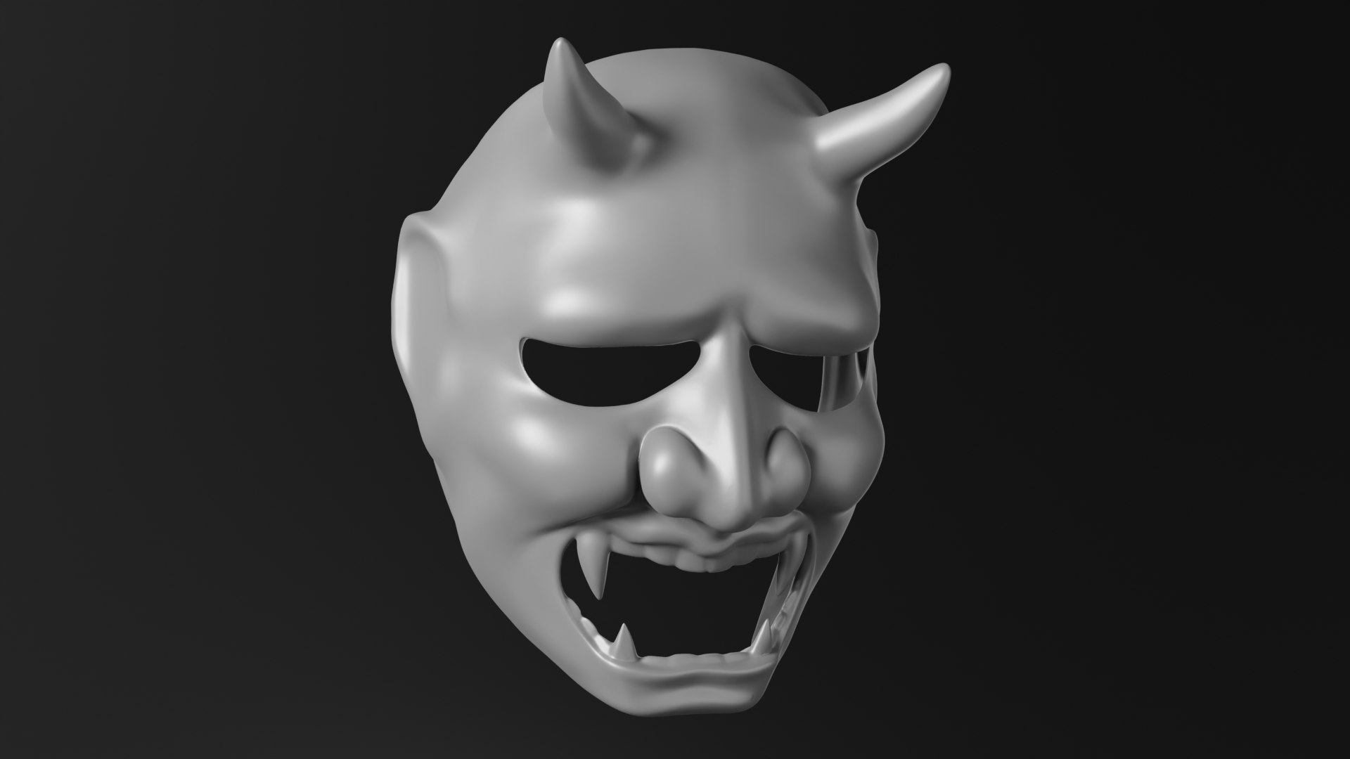 Japanese Oni Mask 3D Model TurboSquid 2099762