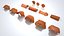 Ridge tiles set