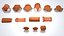 Ridge tiles set