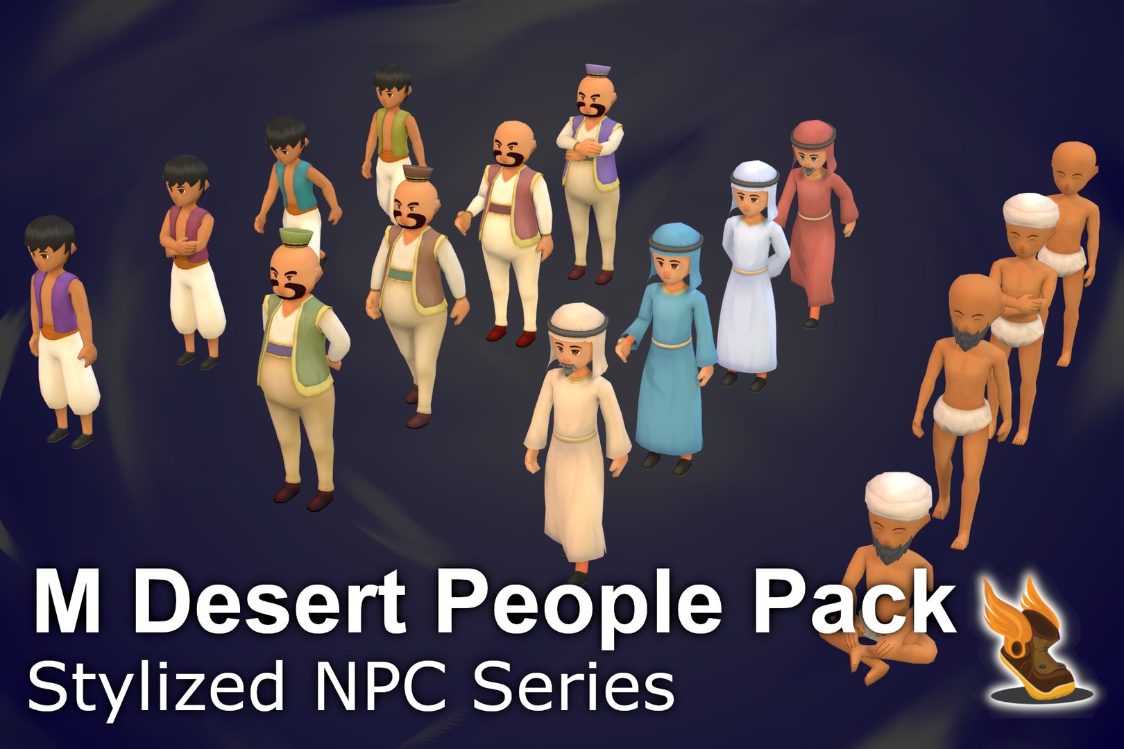 Stylized NPC - M Desert People Pack 3D - TurboSquid 2131312