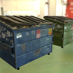 3D realistic dumpster