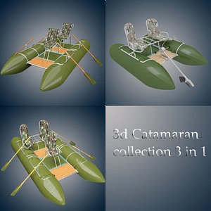 3d model of catamaran