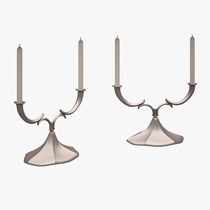 candle set antique 3d model