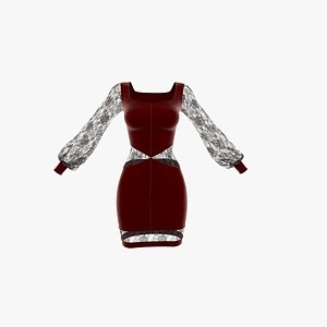 gown femme fatale 3D model