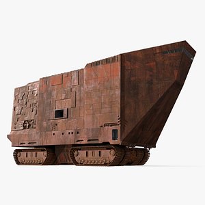 Star Wars Jawa Sandcrawler Carrier Rusty Old Simplified 3D model