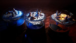 Ice Land Globe Diorma 25 Assets