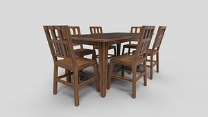 Dining set N8 3D model