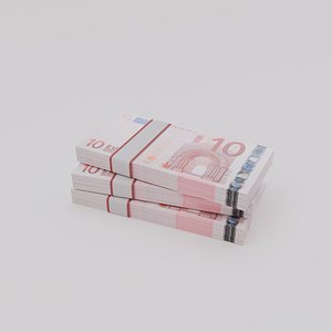 Ten Euro Currency 3D model