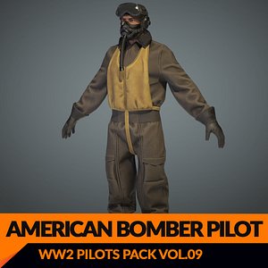 Real-Time Rigged USAAF Bomber Pilot PBR