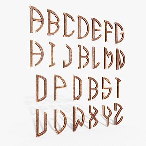 3D Wood Alphabet model