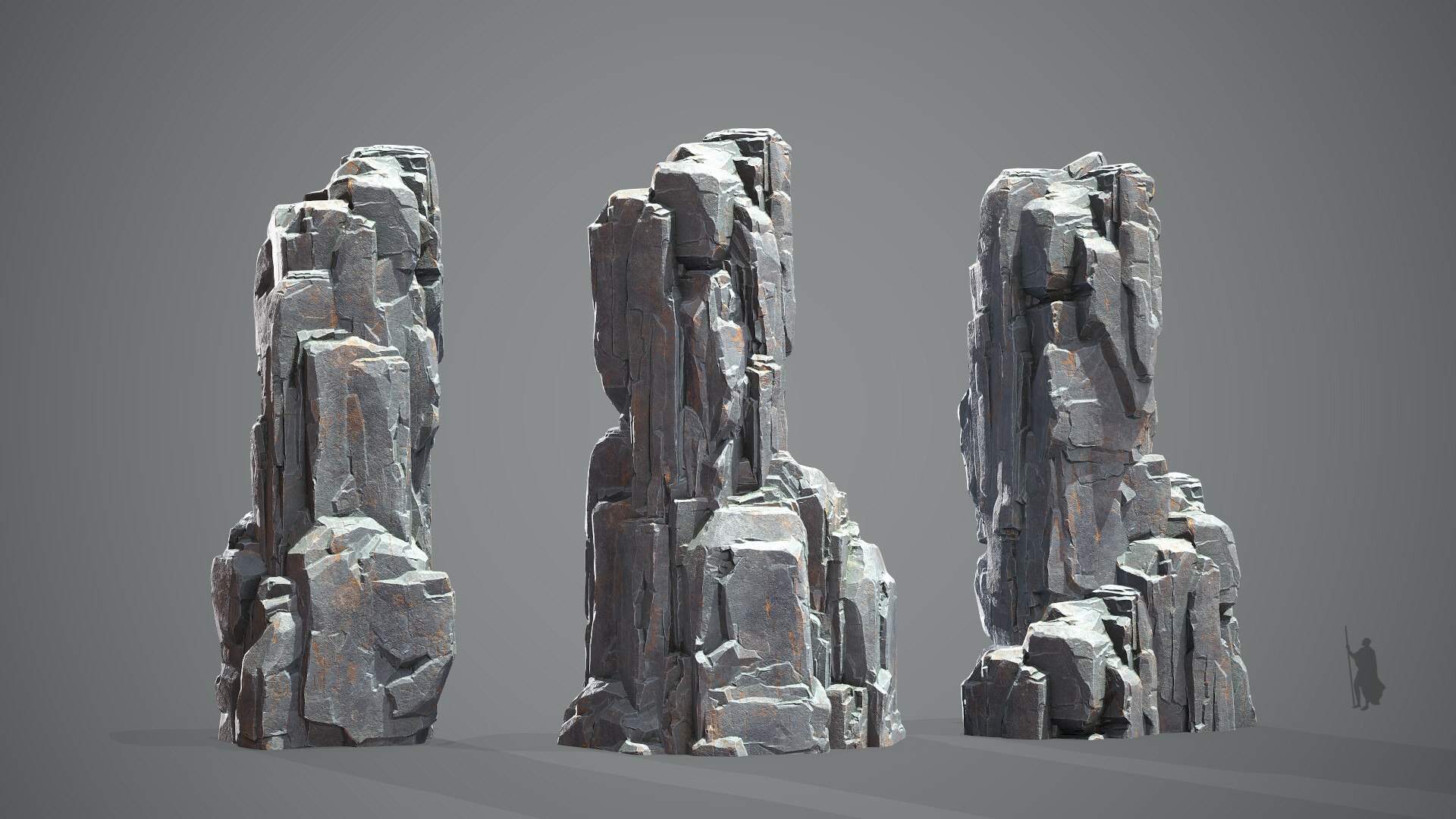 3D Modular Cliff Rock Slab Model - TurboSquid 2465876