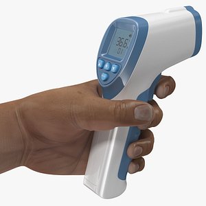 3D infrared forehead thermometer hand