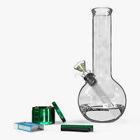 Cannabis Smoking Water Pipe Set Fur