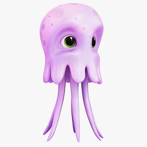 3D Cartoon Jellyfish 02