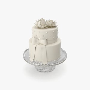 3D model White Silk Bow Cake